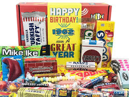 retro candy yum 1962 60th birthday gift