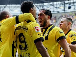 Dortmund one win from Bundesliga title as Haller double defeats Augsburg |  Bundesliga | The Guardian