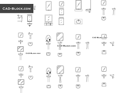 bathroom mirrors cad blocks