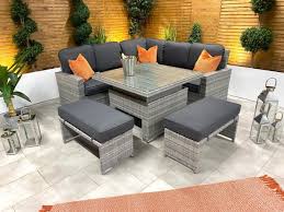 Stone Grey Milan Compact Corner Dining