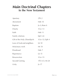 12 13 Main Doctrinal Chapters In The New Testament Byu Studies