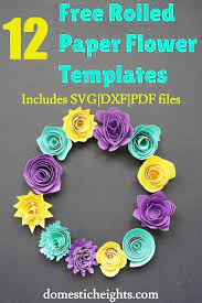 12 free rolled flower svg templates