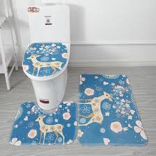 Bathroom Pedestal Rug Carpet Toilet Lid