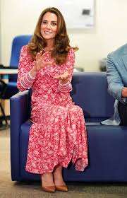 Kate middleton black floral midi dress with long sleeves. Kate Middleton Style File Best Outfits Dresses Elle Uk