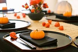 A typical japanese table setting involves a series of bowls in plates in different, mismatching sizes and patterns, all carrying their own separate portion of the meal and looking like an abstract, yet balanced and aesthetically pleasing conglomeration of culinary delight. Perfectly Imperfect Chic Japanese Table Setting For Halloween