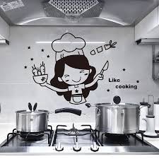 Kitchen Wall Stickers Cute Chef Cooking