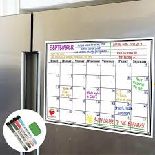 Fridge Calendar Magnetic Dry Erase Plan Board For Kitchen Refrigerator 17x11