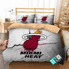 Nba Miami Heat Logo Bedding Set Teeruto