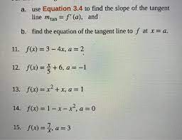 use equation 3 4 to find the slope of