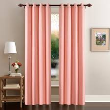 Solid Curtain Panels Set Of 2 Peach