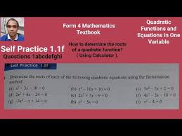 Roots Of Quadratic Equations With