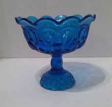 Vintage L E Smith Glass Compote