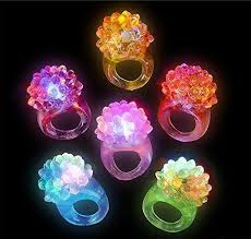 Light Up Rings For Kids Assorted Led Spikey Glow Light Rings Pack Of Kcobrands