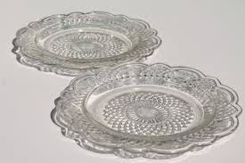 Vintage Mayfair Federal Glass Plates