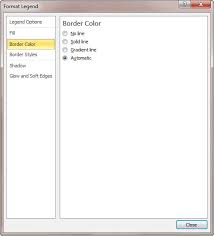 Formatting The Border Of A Legend Microsoft Excel