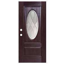 stained fiberglass prehung front door