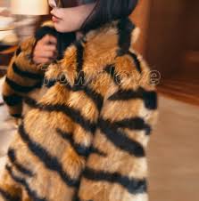 Faux Tiger Fur Clothing Eco Friendly