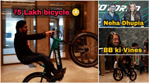 5 lakh bicycle along with neha dhupia