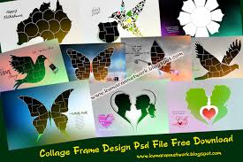 new collage photo frame psd template
