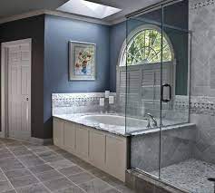 Grey Tiles Blue Walls Bathroom Google