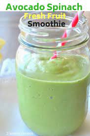 avocado spinach fruit smoothie 2