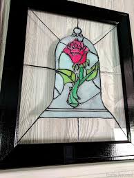 faux stained glass beauty the beast