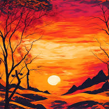Abstract Sunset Wallpaper