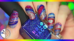 holo glitter marble nail art tutorial