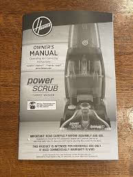 hoover power scrub user manual ebay