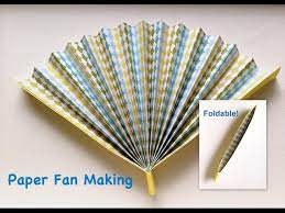 paper fan making easy tutorial hand fan