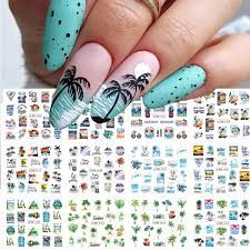 12pcs summer nail art stickers decals