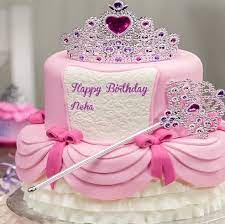 Happy Birthday Neha Cake Photo gambar png