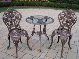 Round Glass Top Table Bistro Set