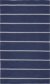 navy and white striped rug at rug studio