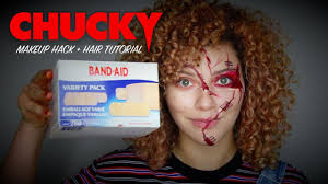 female chucky halloween costume makeup