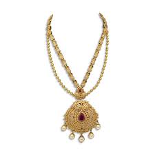 kalyan gold pearl necklaces designs