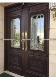 Black Stained Glass Main Entrance Door