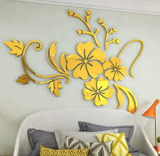 Modern Gold Flower Shape 3d Wall