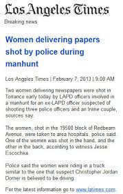 The Christopher Dorner Manhunt Timelines Los Angeles Times