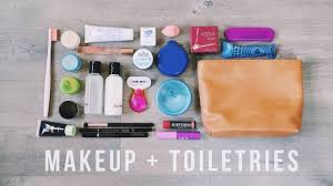 how to pack makeup toiletries in one