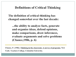 Honing Critical Thinking Skills