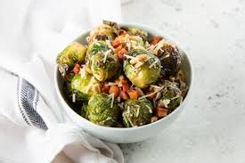 Shredded cheddar cheese, brussel roasted brussel sprout saladsweet caramel sunday. Nugget Markets Roasted Brussels Sprouts With Pancetta Pecorino Romano Recipe