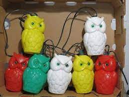 Vtg Noma 7 Blow Mold Plastic Owl Patio