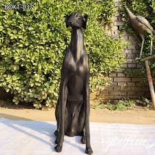 Life Size Bronze Whippet Statue