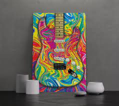 Psychedelic Strat Guitar Wall Art From
