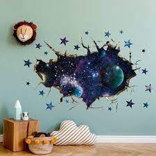 3d Space Galaxy Wall Decor Stickers