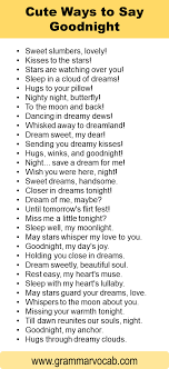 ways to say goodnight to your crush