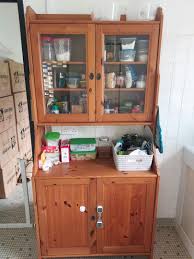 wooden kitchen cabinet with gl doors