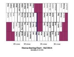 Seating Chart For Choral Risers