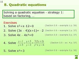quadratic functions b quadratic